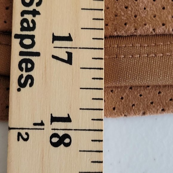 American Rag Faux Suede Button Front Mini Skirt Brown Women Plus Sz 1X NWT - Picture 5 of 9